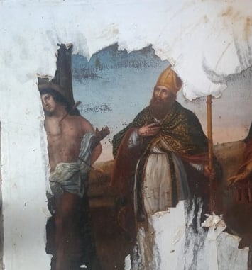 Exposition du tableau du 17ème : Saint-Sébastien, Saint-Martin et Saint Roch