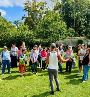 Visite guidée du potager fleuri
