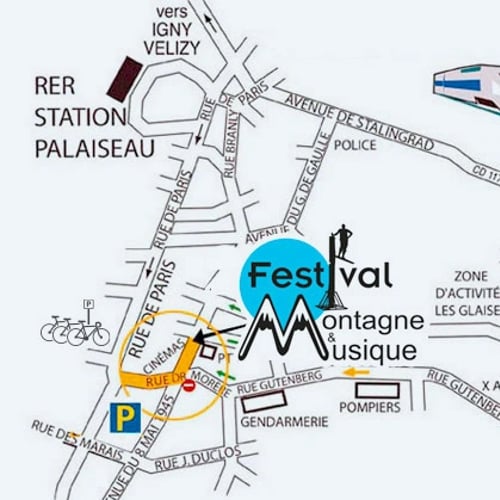 Plan de route pour le festival Montagne et Musique