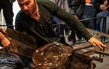Démonstration de soufflage de verre