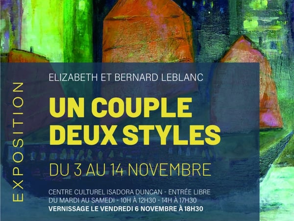Un couple deux styles : Elizabeth Boutier et Bernard Leblanc